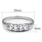 925 Silver Ring TS198 Rhodium 925 Sterling Silver Ring with AAA Grade CZ