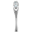 925 Silver Ring TS198 Rhodium 925 Sterling Silver Ring with AAA Grade CZ