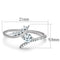 925 Silver Ring TS199 Rhodium 925 Sterling Silver Ring with AAA Grade CZ