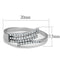 925 Silver Ring TS203 Rhodium 925 Sterling Silver Ring with AAA Grade CZ