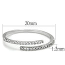 925 Silver Ring TS204 Rhodium 925 Sterling Silver Ring with AAA Grade CZ