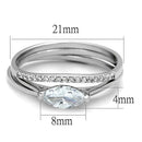 925 Silver Ring TS208 Rhodium 925 Sterling Silver Ring with AAA Grade CZ