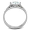 925 Silver Ring TS208 Rhodium 925 Sterling Silver Ring with AAA Grade CZ