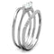 925 Silver Ring TS208 Rhodium 925 Sterling Silver Ring with AAA Grade CZ