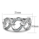 Silver Jewelry Rings 925 Silver Ring TS212 Rhodium 925 Sterling Silver Ring with AAA Grade CZ Alamode Fashion Jewelry Outlet