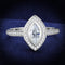 925 Silver Ring TS213 Rhodium 925 Sterling Silver Ring with AAA Grade CZ