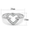 925 Silver Ring TS256 Rhodium 925 Sterling Silver Ring with AAA Grade CZ