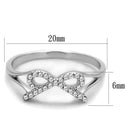 925 Silver Ring TS259 Rhodium 925 Sterling Silver Ring with AAA Grade CZ