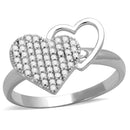 925 Silver Ring TS260 Rhodium 925 Sterling Silver Ring with AAA Grade CZ