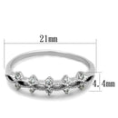 925 Silver Ring TS262 Rhodium 925 Sterling Silver Ring with AAA Grade CZ