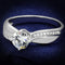 925 Silver Ring TS264 Rhodium 925 Sterling Silver Ring with AAA Grade CZ