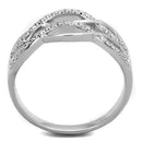 925 Silver Ring TS266 Rhodium 925 Sterling Silver Ring with AAA Grade CZ