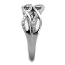 925 Silver Ring TS266 Rhodium 925 Sterling Silver Ring with AAA Grade CZ