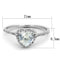 925 Silver Ring TS270 Rhodium 925 Sterling Silver Ring with AAA Grade CZ