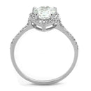 925 Silver Ring TS270 Rhodium 925 Sterling Silver Ring with AAA Grade CZ