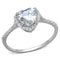 925 Silver Ring TS270 Rhodium 925 Sterling Silver Ring with AAA Grade CZ