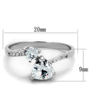 925 Silver Ring TS271 Rhodium 925 Sterling Silver Ring with AAA Grade CZ