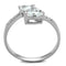 925 Silver Ring TS271 Rhodium 925 Sterling Silver Ring with AAA Grade CZ