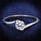 925 Silver Ring TS272 Rhodium 925 Sterling Silver Ring with AAA Grade CZ