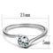 925 Silver Ring TS272 Rhodium 925 Sterling Silver Ring with AAA Grade CZ