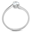 925 Silver Ring TS272 Rhodium 925 Sterling Silver Ring with AAA Grade CZ