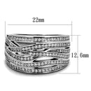 Silver Jewelry Rings 925 Silver Ring TS274 Rhodium 925 Sterling Silver Ring with AAA Grade CZ Alamode Fashion Jewelry Outlet
