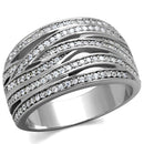 925 Silver Ring TS274 Rhodium 925 Sterling Silver Ring with AAA Grade CZ