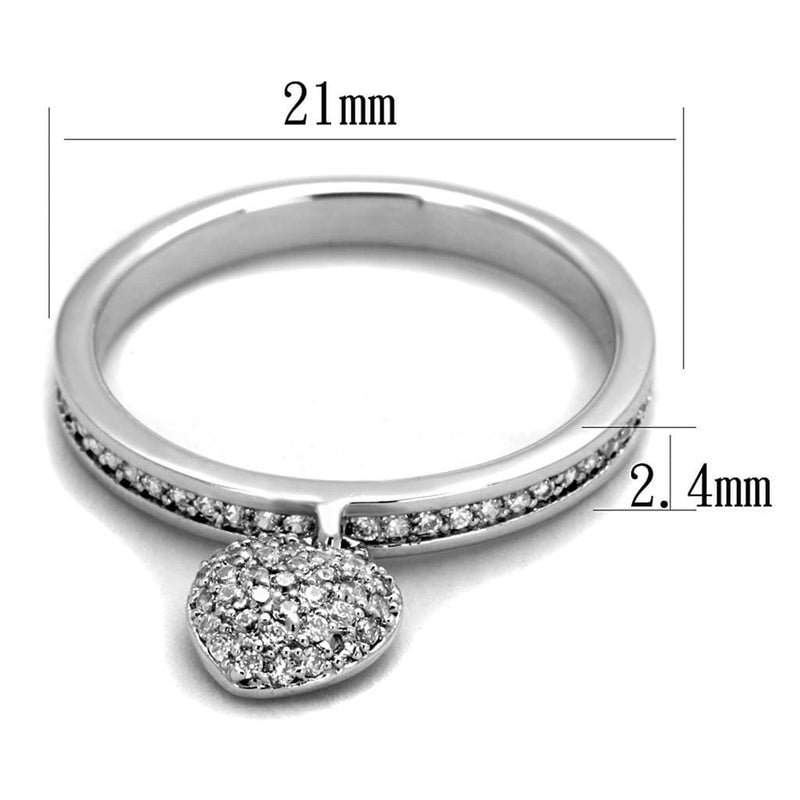 Silver Jewelry Rings 925 Silver Ring TS275 Rhodium 925 Sterling Silver Ring with AAA Grade CZ Alamode Fashion Jewelry Outlet