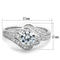 925 Silver Ring TS303 Rhodium 925 Sterling Silver Ring with AAA Grade CZ