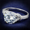 925 Silver Ring TS304 Rhodium 925 Sterling Silver Ring with AAA Grade CZ