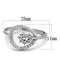 925 Silver Ring TS307 Rhodium 925 Sterling Silver Ring with AAA Grade CZ