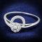 925 Silver Ring TS310 Rhodium 925 Sterling Silver Ring with AAA Grade CZ