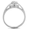 925 Silver Ring TS310 Rhodium 925 Sterling Silver Ring with AAA Grade CZ