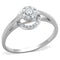 925 Silver Ring TS310 Rhodium 925 Sterling Silver Ring with AAA Grade CZ