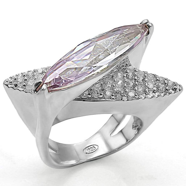 925 Sterling Silver Rings LOS390 - 925 Sterling Silver Ring with CZ