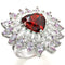 925 Sterling Silver Rings LOS399 - 925 Sterling Silver Ring in Garnet