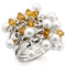 925 Sterling Silver Rings LOS465 Silver 925 Sterling Silver Ring with Crystal