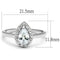 Anniversary Rings For Her 3W1219 Rhodium Brass Ring with AAA Grade CZ