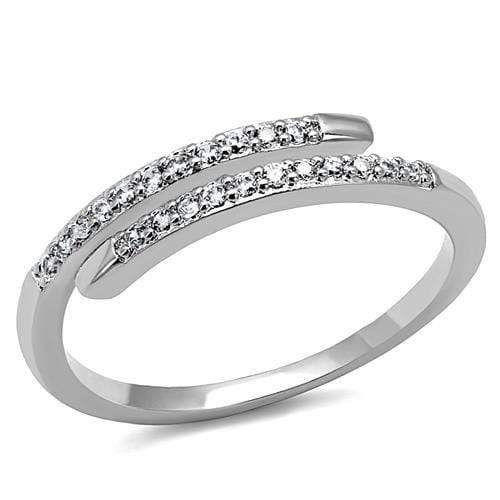 Anniversary Rings For Her 3W1222 Rhodium Brass Ring with AAA Grade CZ