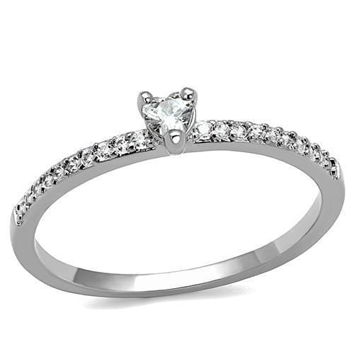 Anniversary Rings For Her 3W1224 Rhodium Brass Ring with AAA Grade CZ