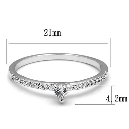 Anniversary Rings For Her 3W1224 Rhodium Brass Ring with AAA Grade CZ