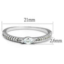 Anniversary Rings For Her 3W1225 Rhodium Brass Ring with AAA Grade CZ