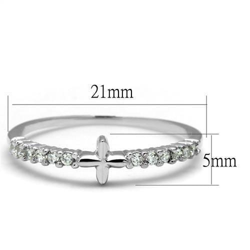 Anniversary Rings For Her 3W1227 Rhodium Brass Ring with AAA Grade CZ