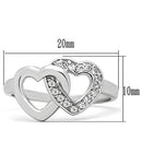 Anniversary Rings For Her 3W123 Rhodium Brass Ring with AAA Grade CZ