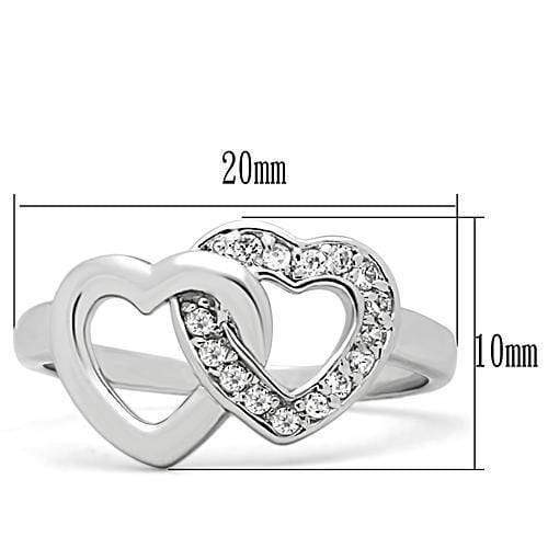 Anniversary Rings For Her 3W123 Rhodium Brass Ring with AAA Grade CZ