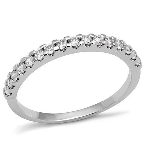 Anniversary Rings For Her 3W1232 Rhodium Brass Ring with AAA Grade CZ