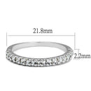 Anniversary Rings For Her 3W1232 Rhodium Brass Ring with AAA Grade CZ