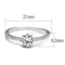 Anniversary Rings For Her 3W1233 Rhodium Brass Ring with AAA Grade CZ
