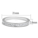 Anniversary Rings For Her 3W1234 Rhodium Brass Ring with AAA Grade CZ