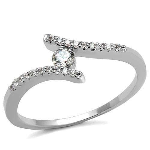 Anniversary Rings For Her 3W1237 Rhodium Brass Ring with AAA Grade CZ